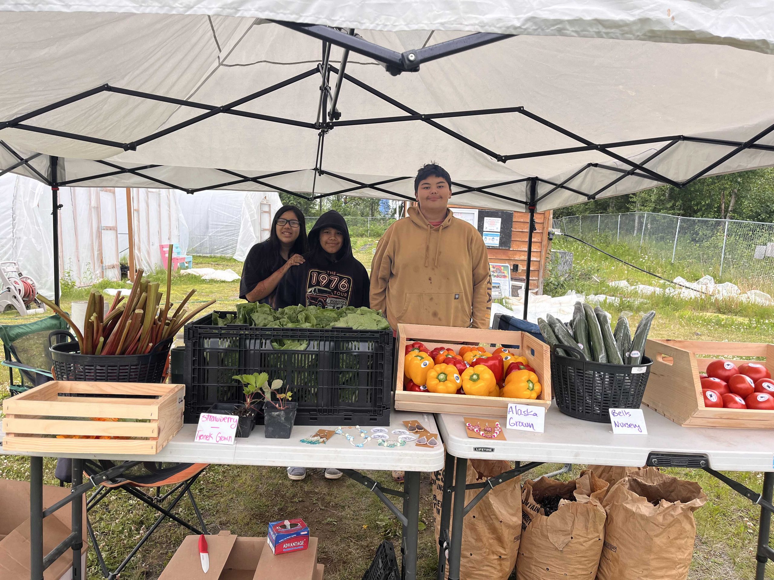 Fresh Tyonek produce and traditional harvest ingredients